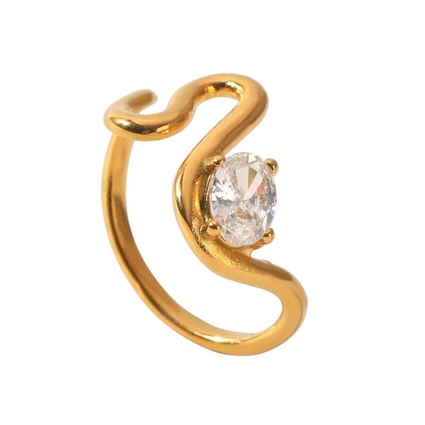 Luxe zircon ring gold