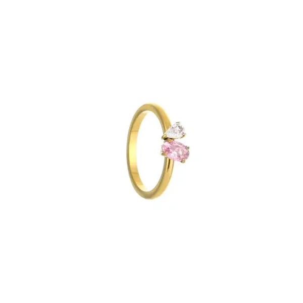 Vintage ring pink gold