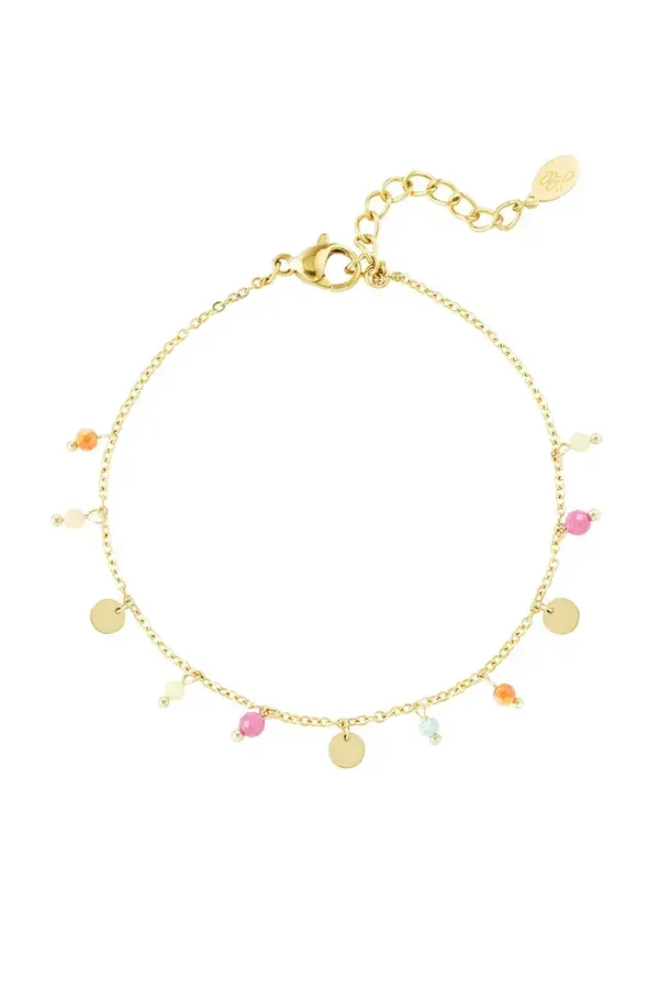 Color my day anklet gold