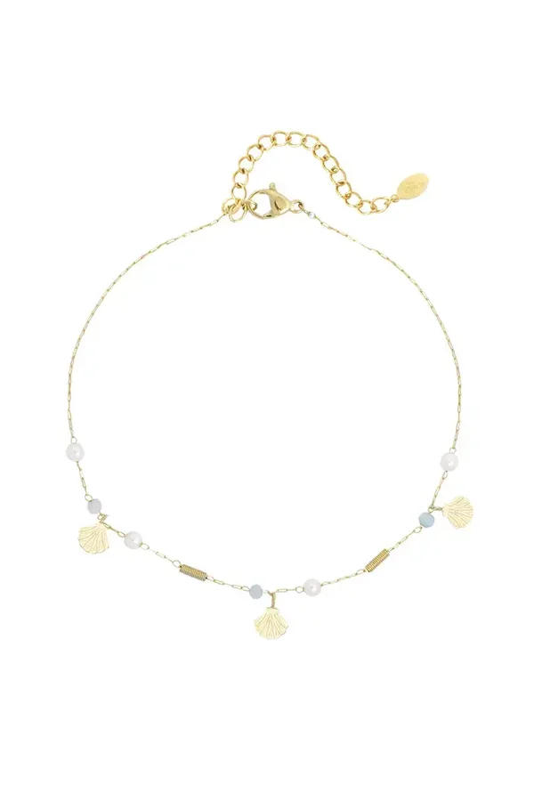 Blue lagoon anklet gold