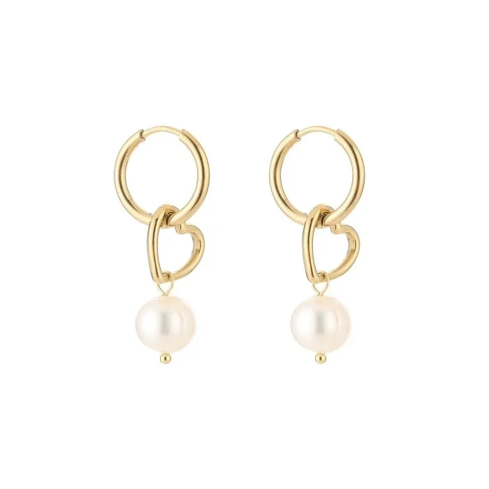 Lovin’ pearl earrings gold