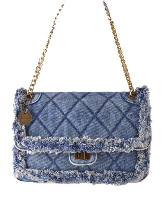 Jeans shoulder bag blue