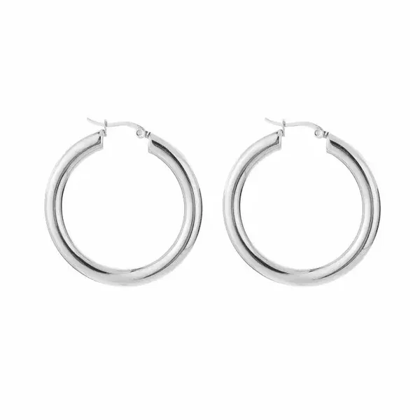 Light weight hoop earrings silver