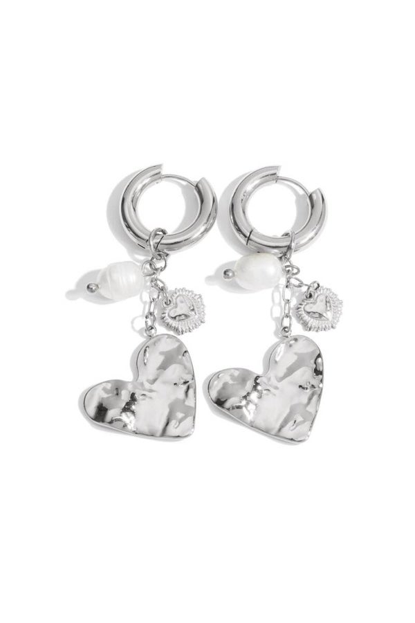 Devoted to you earrings silver
