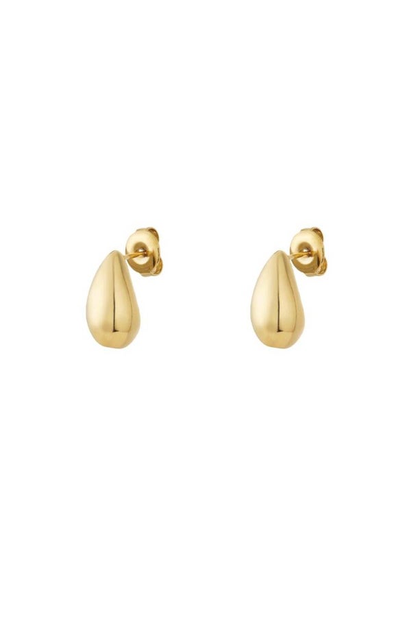 Teardrop earrings gold