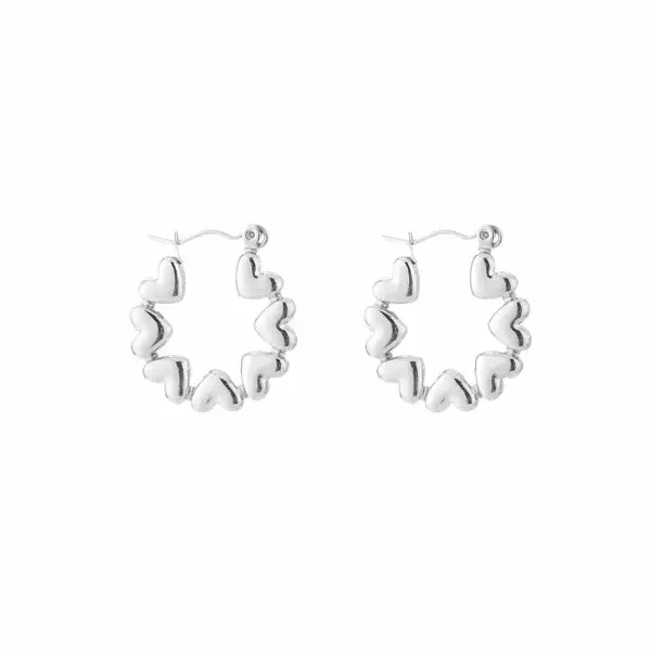 Lucky heart earrings silver