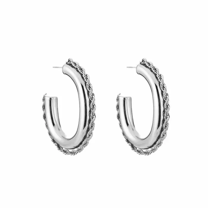 Big bali earrings silver