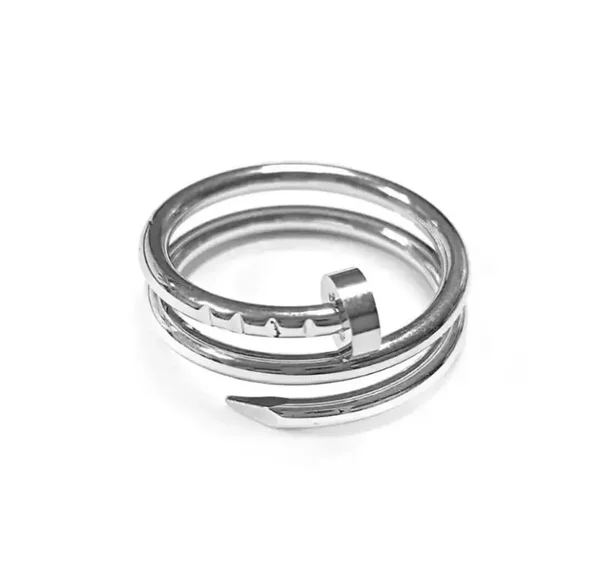 Double screw ring silver