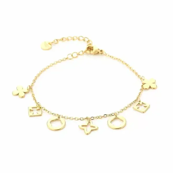 Cute charms bracelet gold