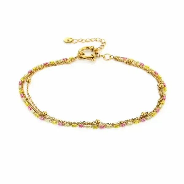 Summer day anklet yellow mix gold