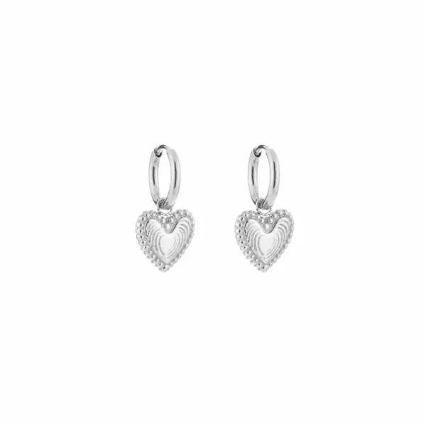 Crush on you earrings silver