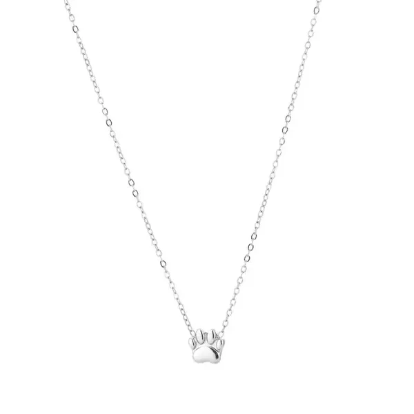 Dog paw necklace silver