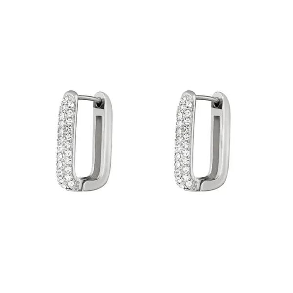 Shimmer spark earrings large silver