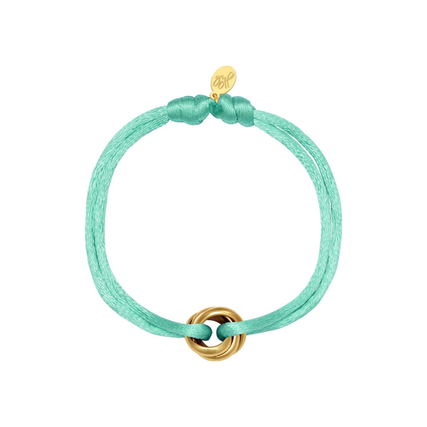 Satin knot bracelet gold