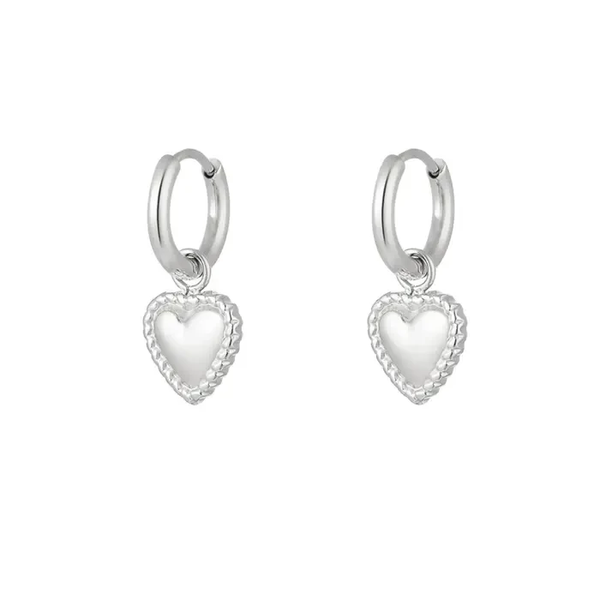 Sweet heart earrings silver