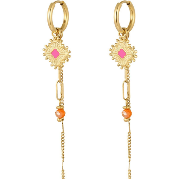 Party clover earrings gold