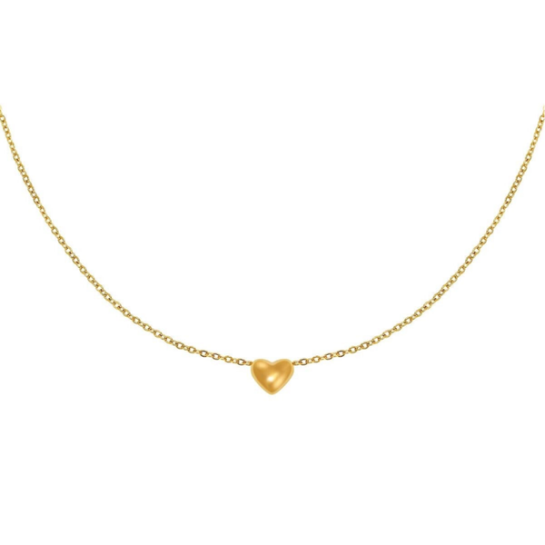 Small heart necklace gold