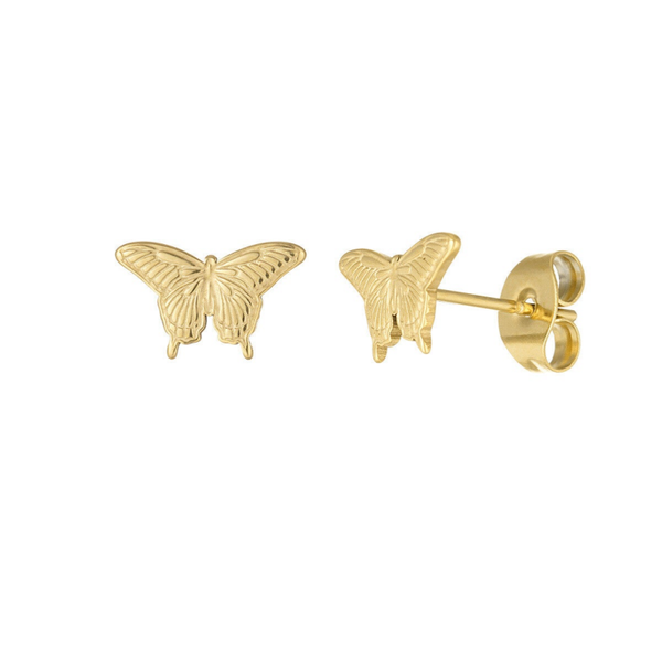 Butterfly studs gold