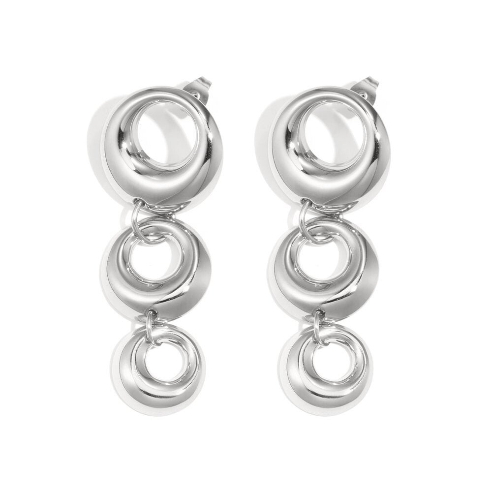 Circle earrings silver
