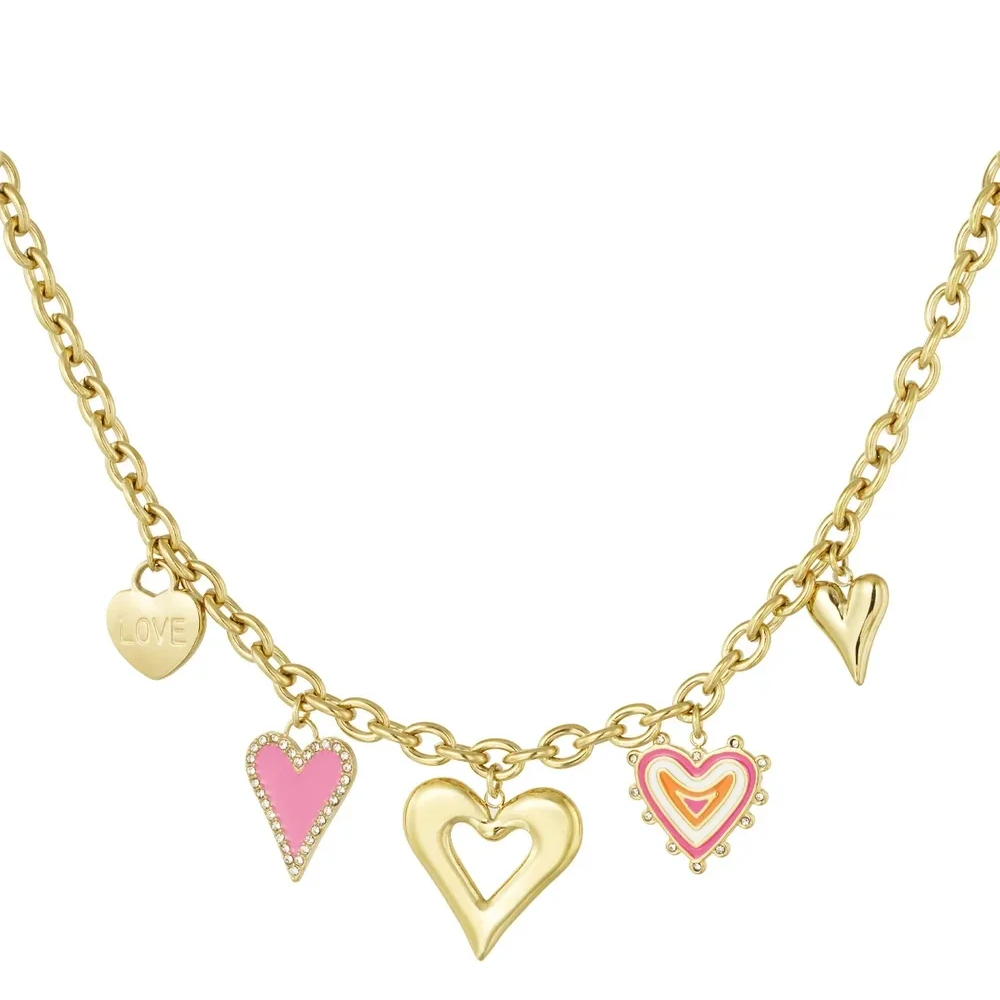 Love always wins necklace gold