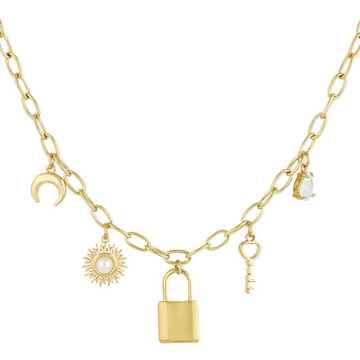 Key to my heart necklace gold