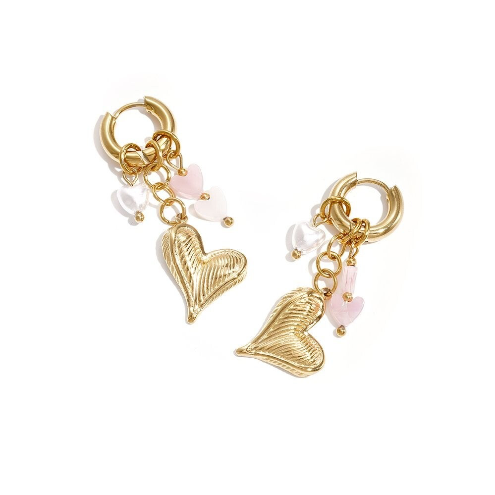 Precious love earrings gold