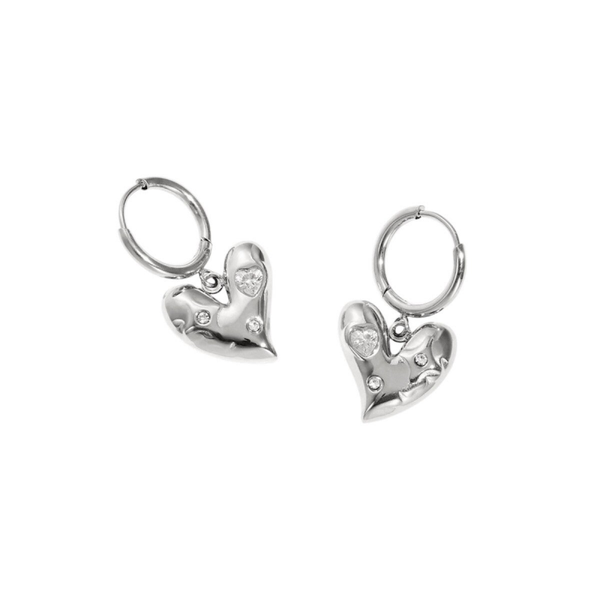 Lucky to have you earrings silver