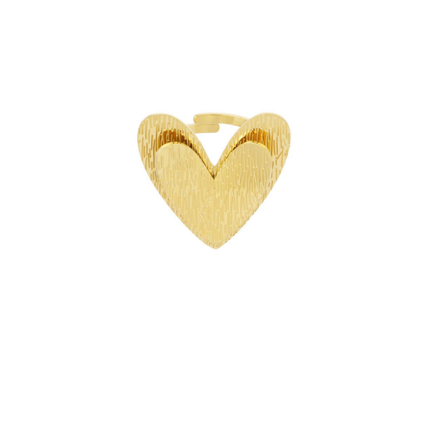 One heart ring gold