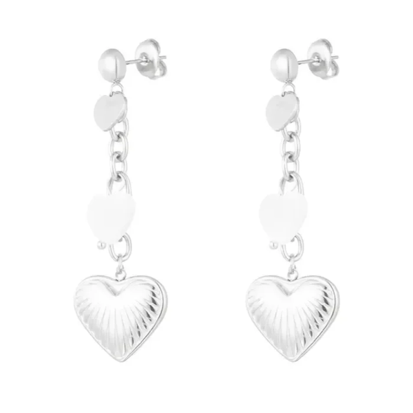 Lovers only earrings silver
