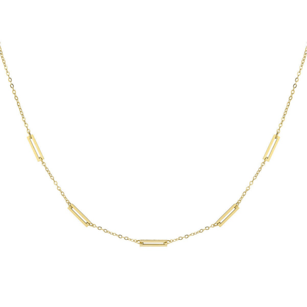 5 links necklace gold