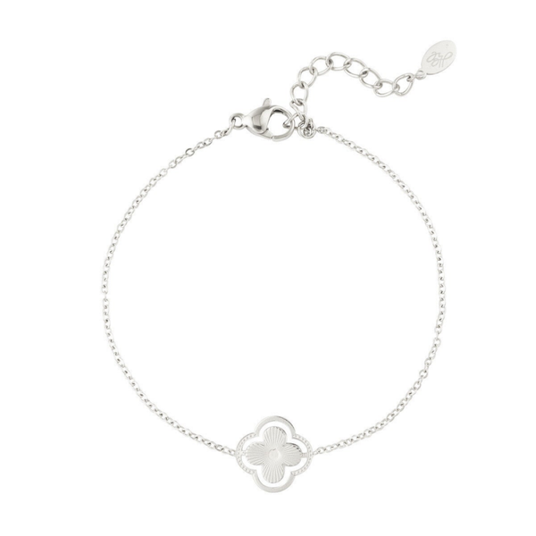 Fine clover bracelet silver