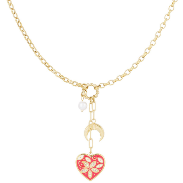 To the moon necklace gold
