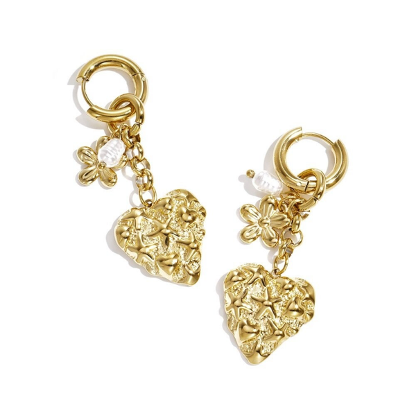 Valentine earrings gold