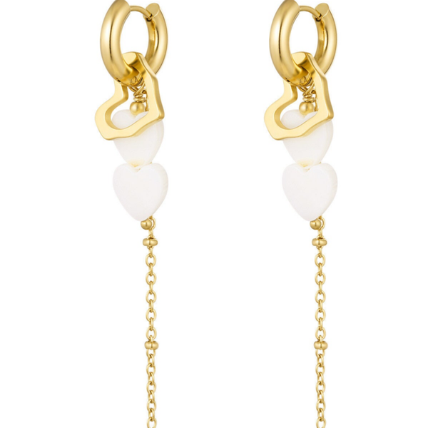 Summer heart earrings gold