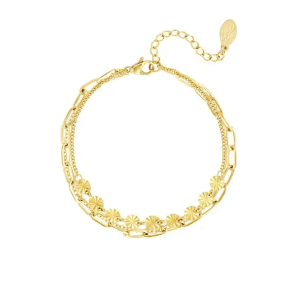 Three layers bracelet gold