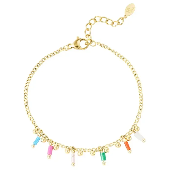 Messy colors bracelet gold