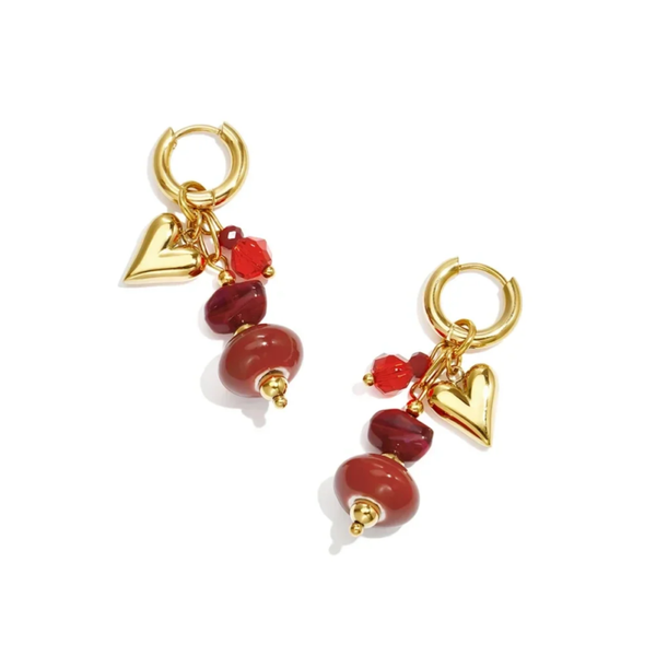 Daily pleasure earrings red gold