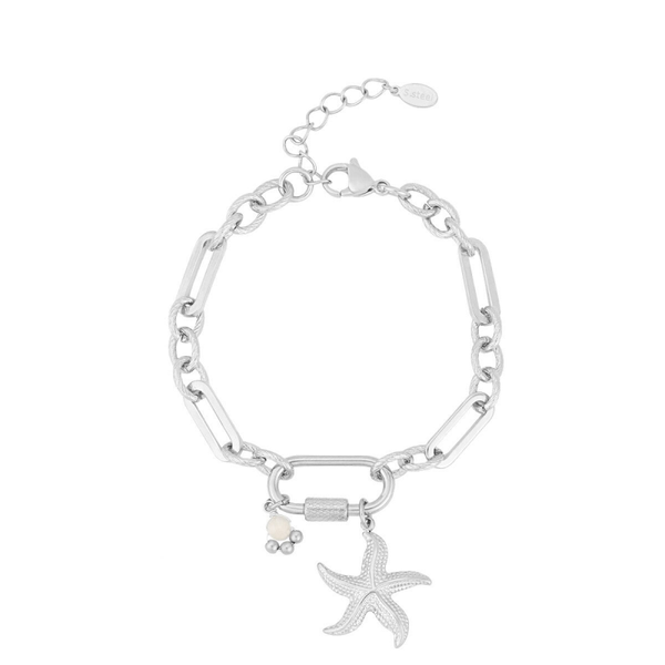 Cute starfish bracelet silver