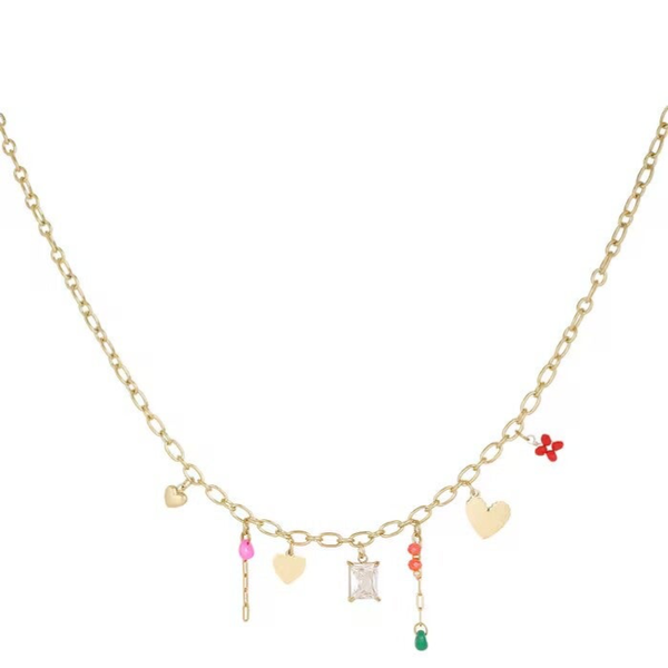 Delightful dangles necklace gold