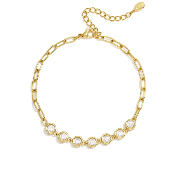 Elegant zircon bracelet gold
