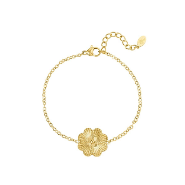 Flower bracelet gold