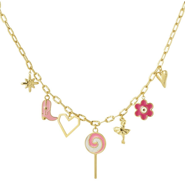 Lollipop necklace gold
