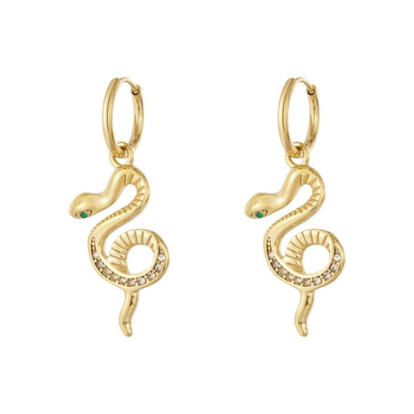 Love poison earrings gold