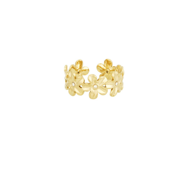 Flower power ring gold