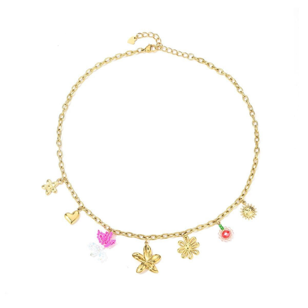 Picking garden necklace gold