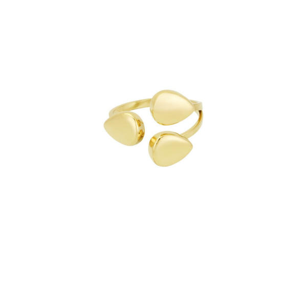 Triple dots ring gold