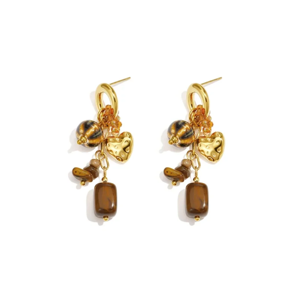 Autumn festival earrings gold