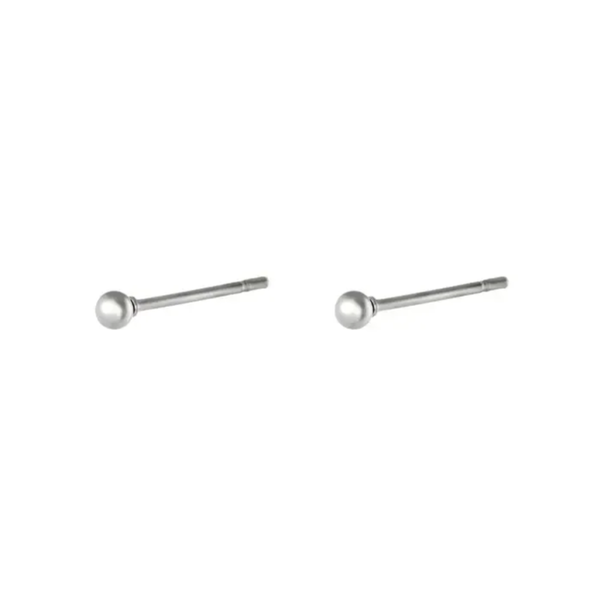 Small dot earrings silver