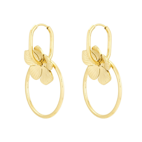 Flower perfection earrings gold