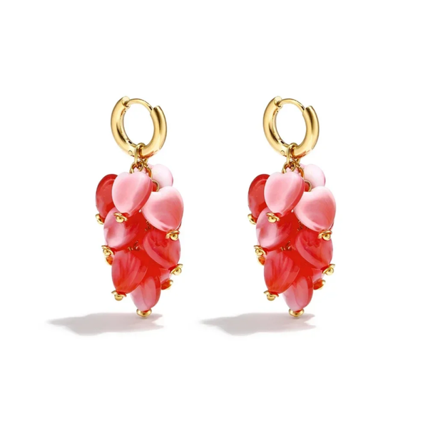 Hearts all over earrings gold